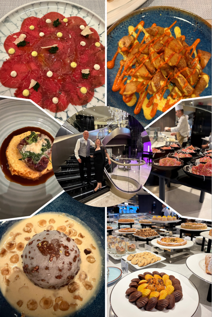 Collage Speisen Dessert Buffet Abendessen EXPLORA III
