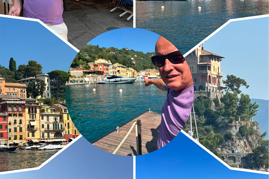 Tag 2 aufgewacht in Portofino bei gemaltem Sonnenaufgang
