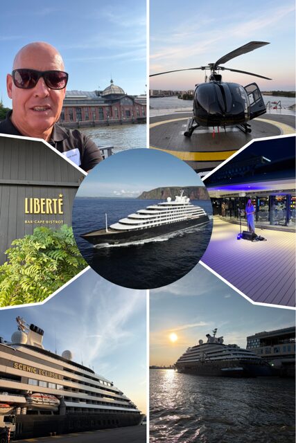 Collage Scenic Eclipse II Hamburg Event Helikopter Sängerin